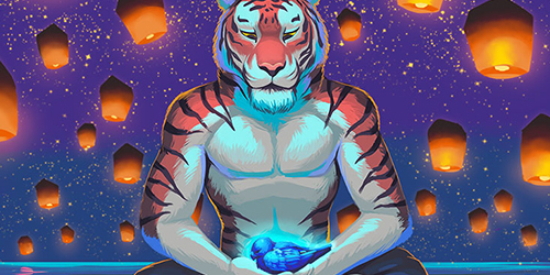Artwork by Vallhund of a Tiger